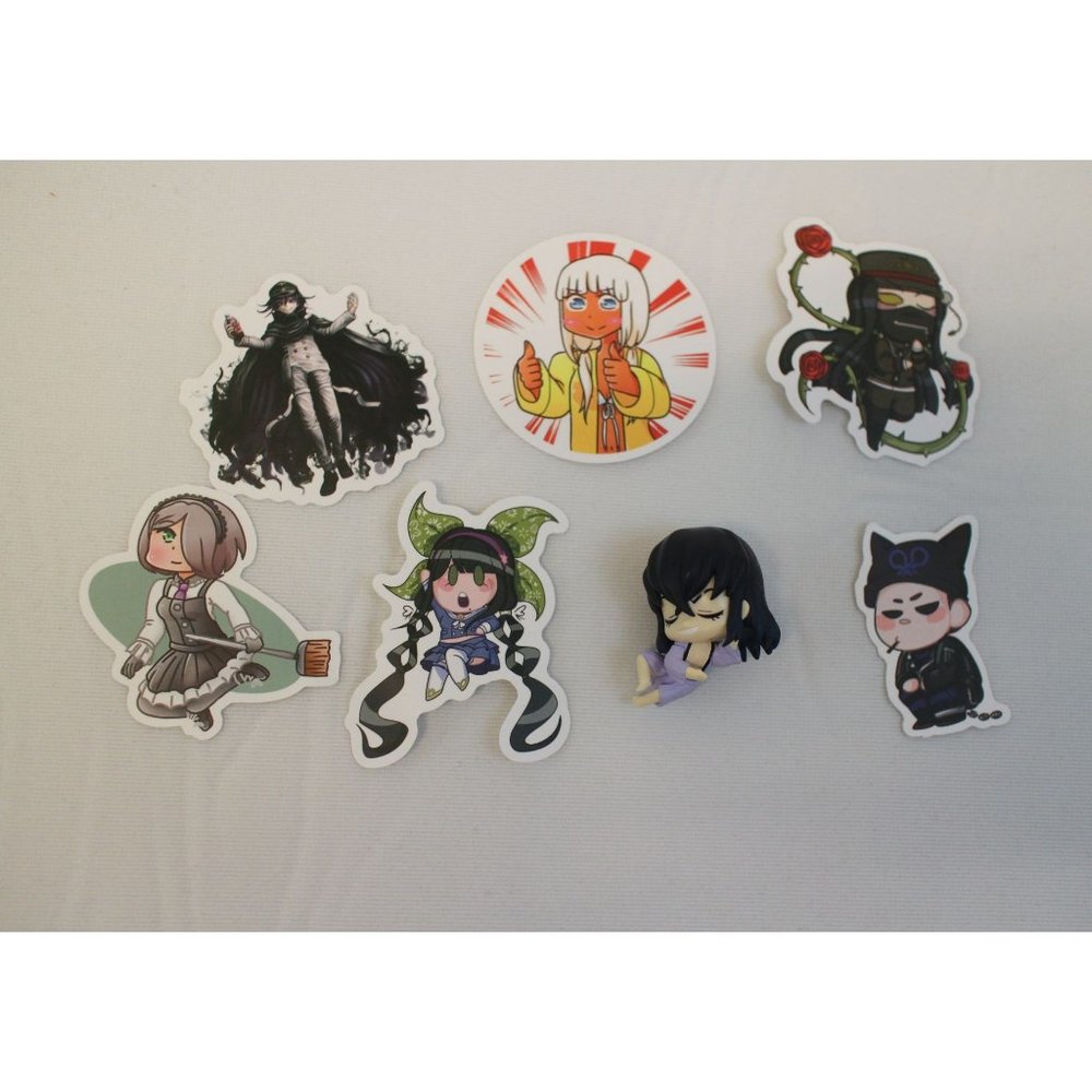 Anime Chibi Mini Figurine and Stickers Lot